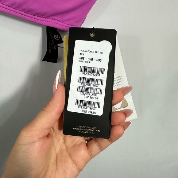 NWT Vix Paula Hermanny purple one shoulder gold chain bathing suit top size M - Picture 4 of 11